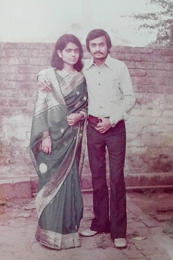 Old wedding photo of Rashmi's parents.